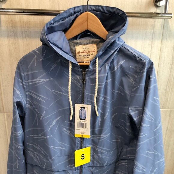 NWT Weatherproof Vintage Women's Rain Jacket, Riverside Blue Print Size Small - Picture 2 of 11